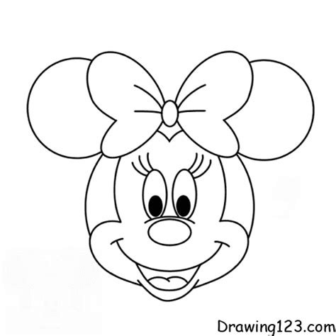 Minnie Mouse Head Coloring Pages