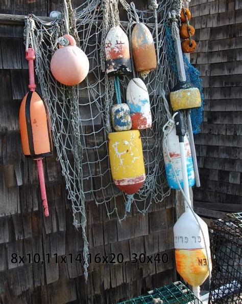 Nautical Wall Art Buoys Lobster Traps Colorful Fishing | Etsy