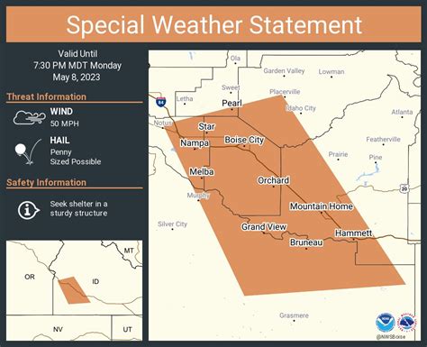 NWS Boise on Twitter: "A special weather statement has been issued for Boise ID, Boise City ID ...