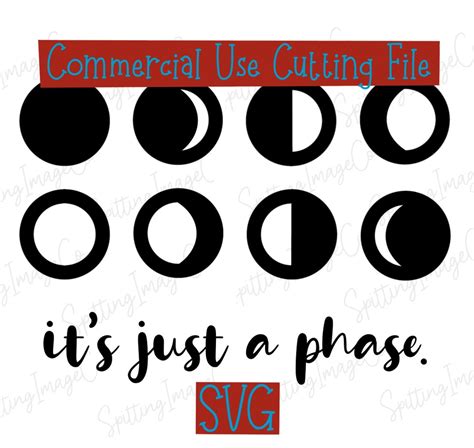 Moon Phase SVG File for Cricut, Clipart, Cut Files for Silhouette, SVG ...