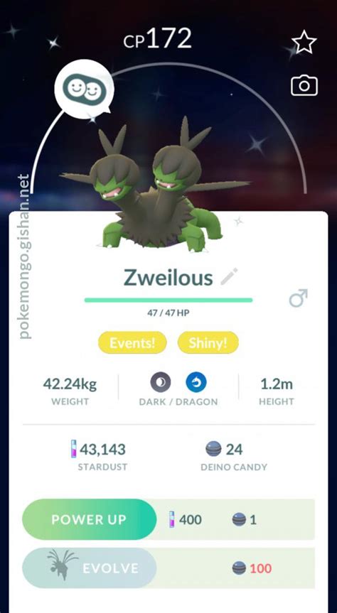 Shiny Zweilous - Pokemon Go