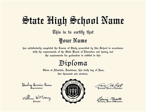 US High School Diploma Style 4 | Buy Diploma Online