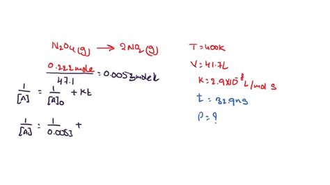 SOLVED: Dinitrogen tetroxide decomposes to form nitrogen dioxide in a ...