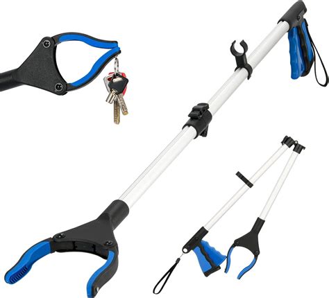 36" Extra Long Grabber Reacher, Foldable Grabbers for Elderly Grab It Reaching Tool Heavy Duty ...