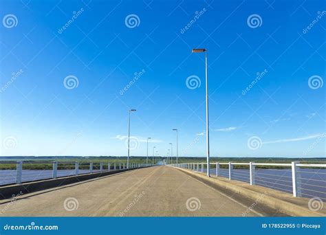 International Bridge in Argentina, Crossing the Rio De La Plata Stock Image - Image of blue ...