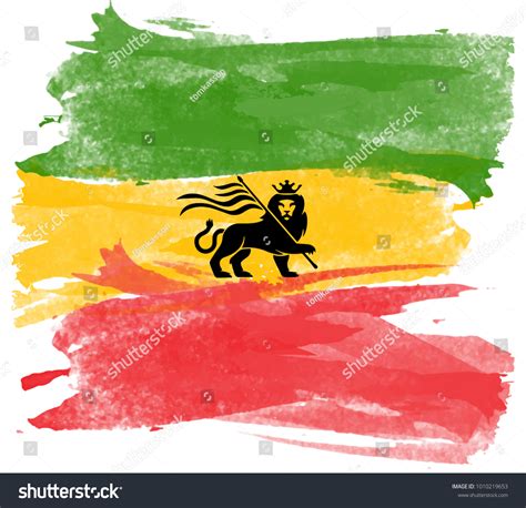 Rastafari Flag Watercolor Stock Vector (Royalty Free) 1010219653 | Shutterstock