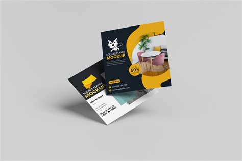 Square Flyer Mockup Graphic by bimockups · Creative Fabrica