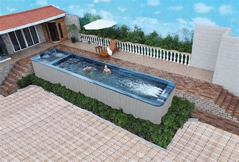 Above Ground Endless Pool,Jacuzzi Luxury Swim Spa Hot Tub Combo | Hot tub swim spa, Endless pool ...