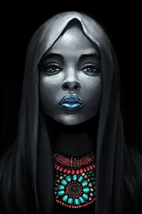 portrait painting- african beauty, Godwin Akpan on ArtStation at https://www.artstation.com ...