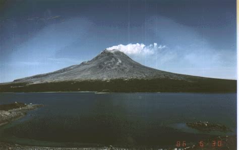 St. Augustine volcano, Alaska. Composite cone. Photograph by Harry Glicken.