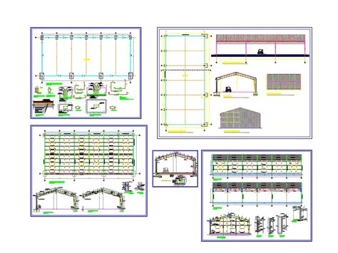 Plano de galpón genérico en AutoCAD | Descargar CAD gratis (457.07 KB) | Bibliocad