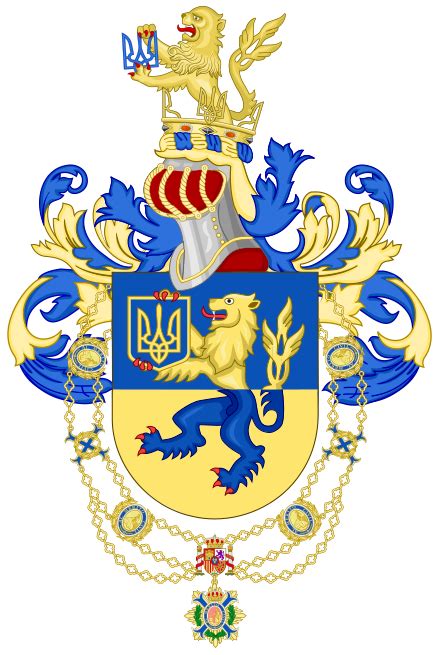 Arms of Leonid Kuchma as knight of the Order of Civil Merit (Spain) | Coat of arms, Image, Arms