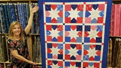 Donna's FREE Shooting Stars Quilt Pattern! - YouTube