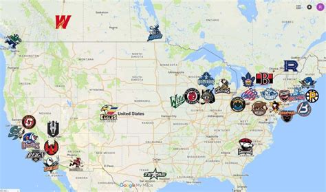 AHL Map | Teams | Logos - Sport League Maps