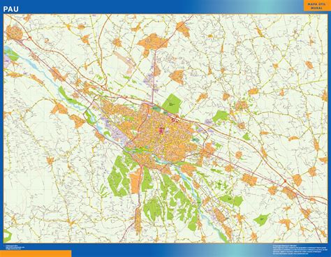 Map of Pau France | Wall maps