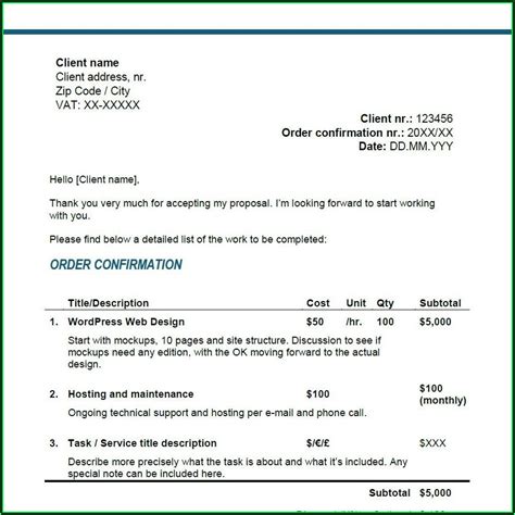 Note Payable Confirmation Template - Template 1 : Resume Examples # ...