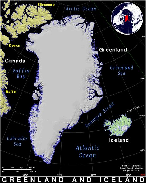 Greenland and Iceland · Public domain maps by PAT, the free, open ...