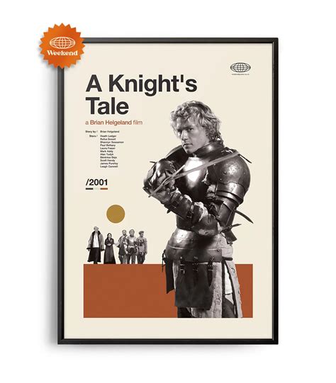 Mid-century modern A Knight's Tale movie poster - Weekend Poster