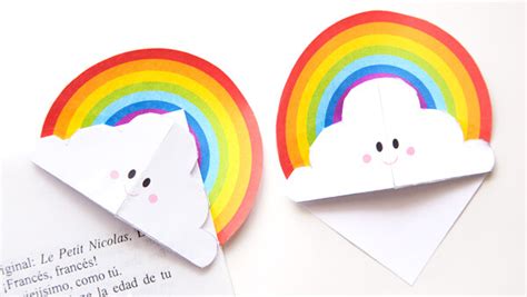 DIY Rainbow Corner Bookmark - The Printables Fairy