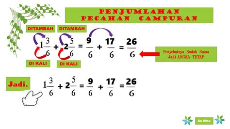 Cara Penjumlahan Dan Pengurangan Pecahan Campuran Penjumlahan Pecahan ...