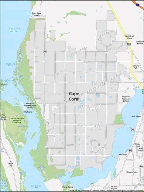 Cape Coral Florida Map - GIS Geography