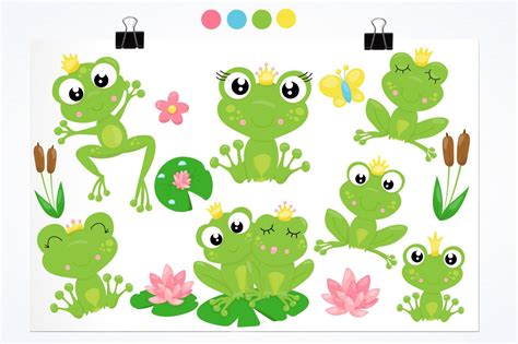 Frog prince graphics and illustrations (23234) | Illustrations | Design ...