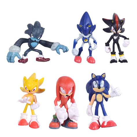 Buy Max Fun Set of 6pcs Sonic The Hedgehog Action Figures, 5-7cm Tall ...