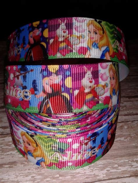 Alice in Wonderland 4 Grosgrain Ribbon | Etsy | Grosgrain ribbon ...