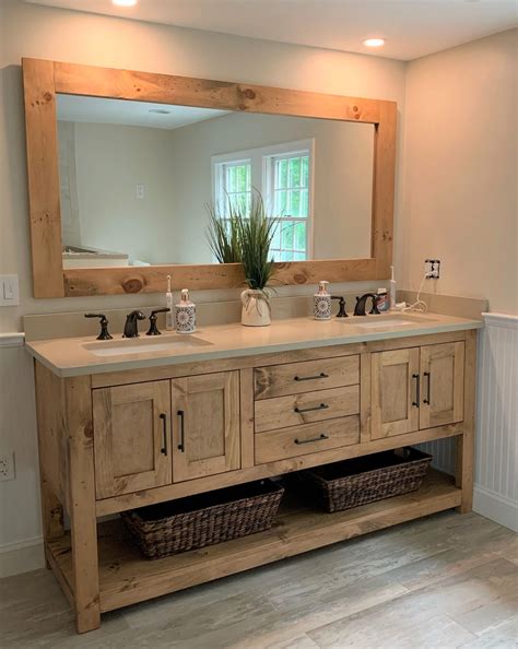 Wooden Double Sink Bathroom Vanity | Limitless Woodworking