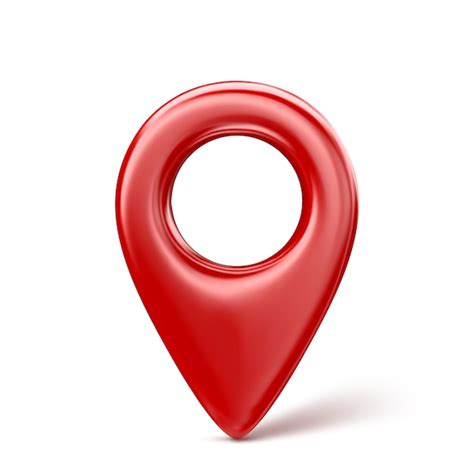 Red realistic 3d map pin pointer icon. isolated. | Premium Vector