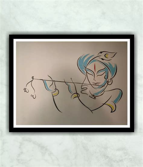 Buy Lord Krishna Glass Painting Online | Artwale