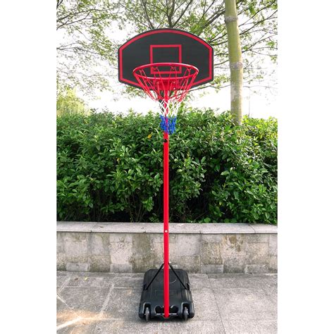 Zimtown Basketball Goal 5.2ft - 7.2ft Height Adjustable, Movable ...