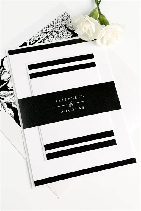 Modern Black and White Wedding Invitations | Shine Wedding Invitations