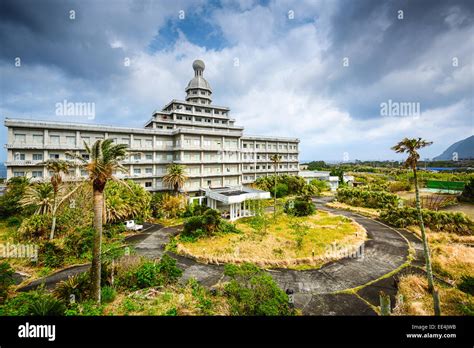 Abandoned hotel building ruins on Hachijojima Island, Japan Stock Photo ...