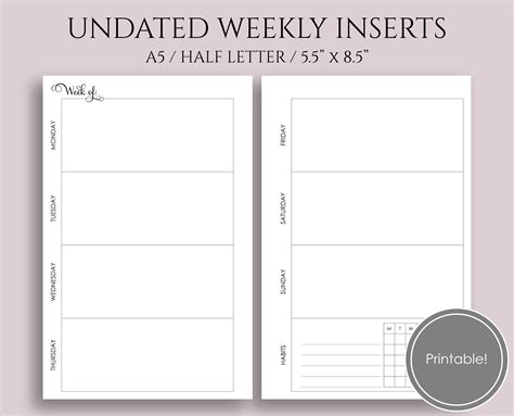 Free A5 Planner Printables 2024 - Arwa Grace