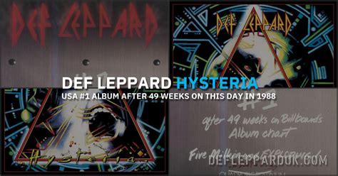 35 Years Ago DEF LEPPARD's HYSTERIA Album Reaches #1 In USA After 49 Weeks