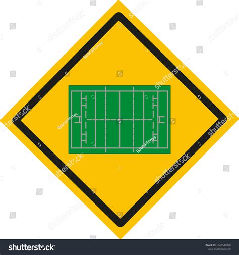 Rugby Pitch On White Background Vector Stock Vector (Royalty Free ...