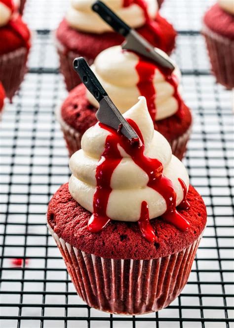 Halloween Red Velvet Cupcakes - Jo Cooks