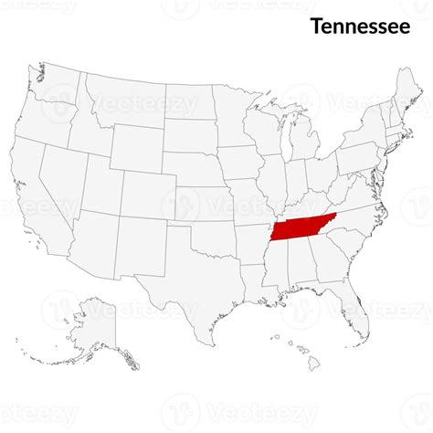 Map of Tennessee. Tennessee map. USA map 32159557 PNG