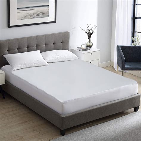 Waterproof Fitted Mattress Protector,Super Soft Quiet Mattress ...