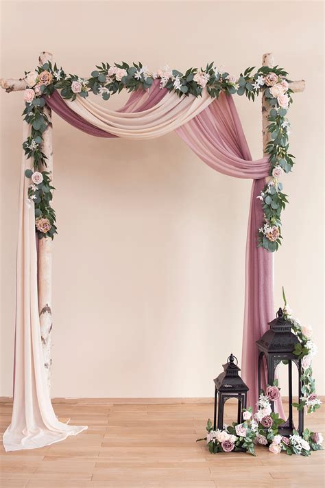 Wedding Arch Floral Garland 6.5Ft 2 Rows - 2 Colors #weddingarch | Diy wedding backdrop, Vintage ...