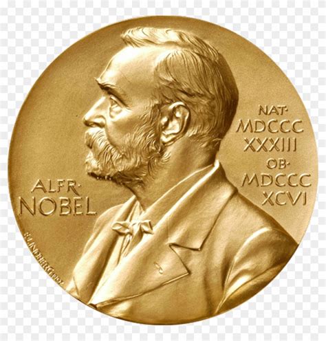 The Nobel Golden Medallion With An Embossed Image Of - Medal Nobel, HD Png Download - 850x850 ...