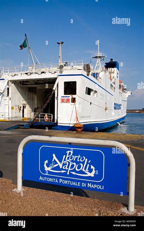 Capri Island Ferry Port of Naples Italy Stock Photo - Alamy