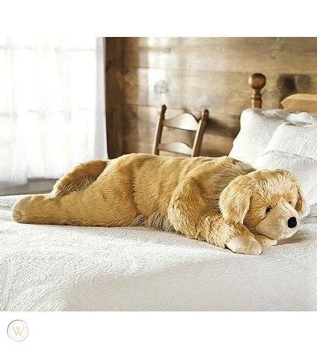 Large Dog Plush Body Pillow Giant Golden Retriever Soft Stuffed Animal ...