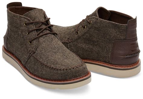 TOMS Chocolate Brown Brushed Wool Men's Chukka Boots for Men - Lyst