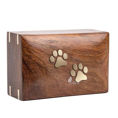 Custom Pet Urn for Dogs Rosewood Pet Urns for Ashes 3D Paws - Etsy ...