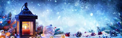 Wallpaper Christmas decorations, spruce, snow, lamp, balls, New Year ...