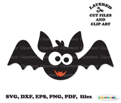 INSTANT Download. Cute Halloween Bat Svg Cut Files and Clip - Etsy