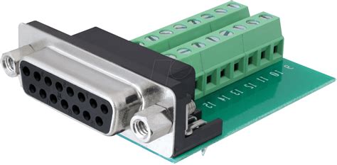 DELOCK 65274: Sub-D 15-pin socket > 16 pin terminal block at reichelt ...