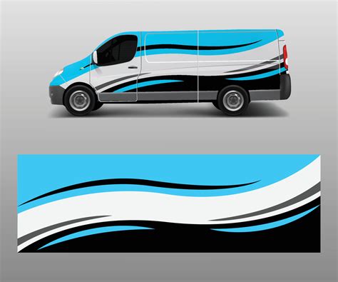 modern simple design for van graphics vinyl wrap template vector ...